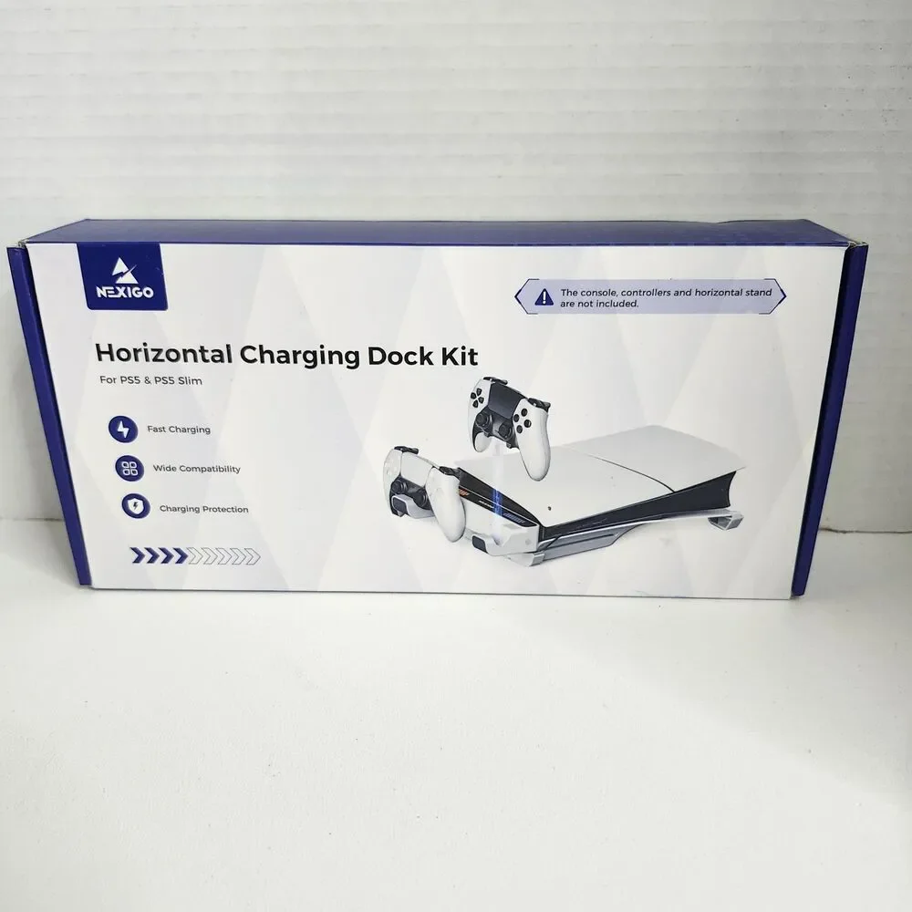 NexiGo Horizontal PS5 Charging Dock Kit, Dual Charging Station
